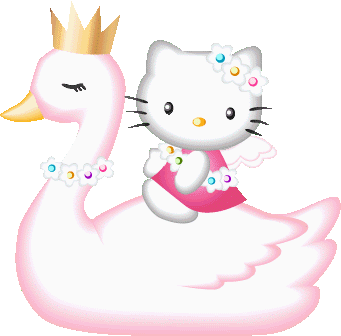 hello kitty labuť.gif